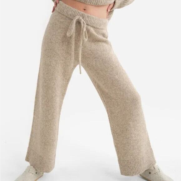 Mate The Label Organic Oat Alpaca Cotton‎ Straight Pants Sz M NWT! $298